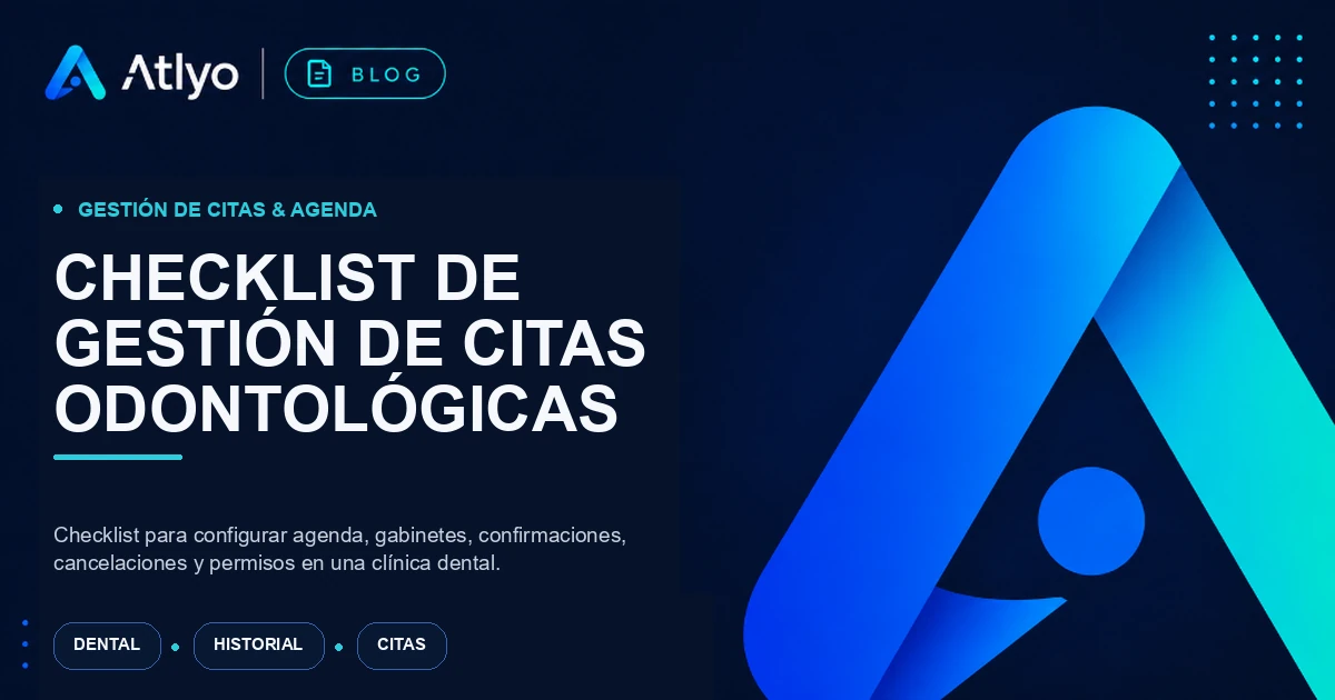 Checklist de gestión de citas odontológicas