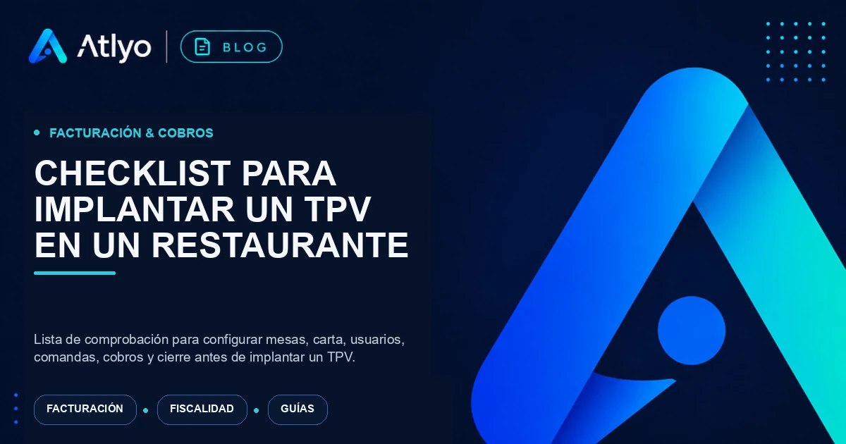 Checklist para implantar un TPV en un restaurante