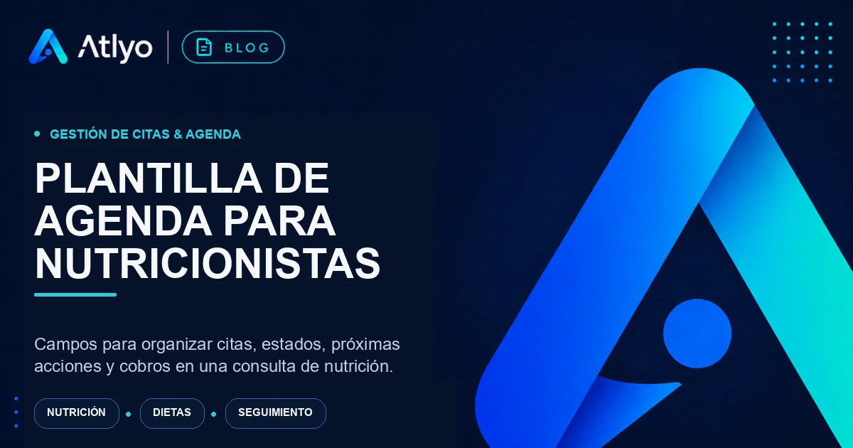Plantilla de agenda para nutricionistas