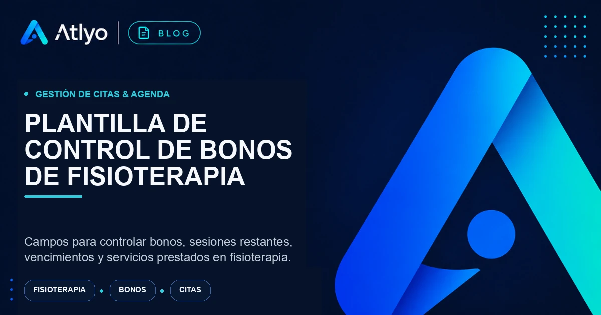 Plantilla de control de bonos de fisioterapia