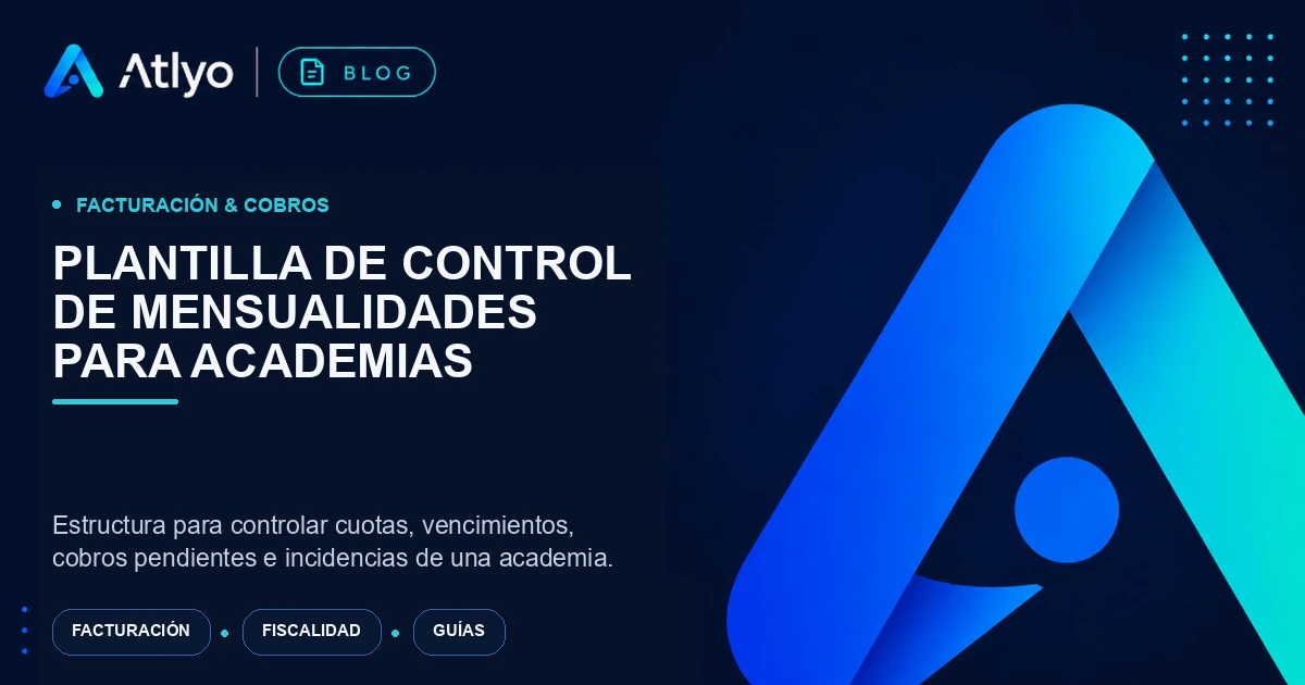 Plantilla de control de mensualidades para academias