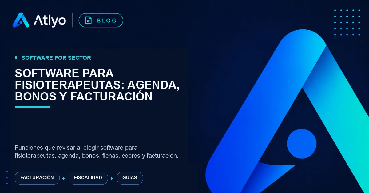 Software para fisioterapeutas: agenda, bonos y facturación
