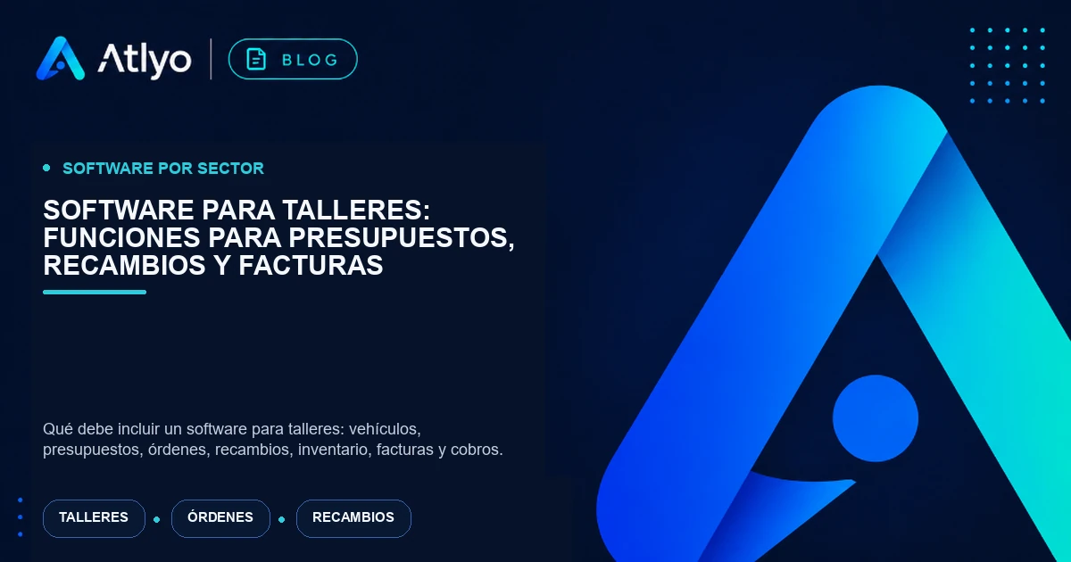 Software para talleres: funciones para presupuestos, recambios y facturas